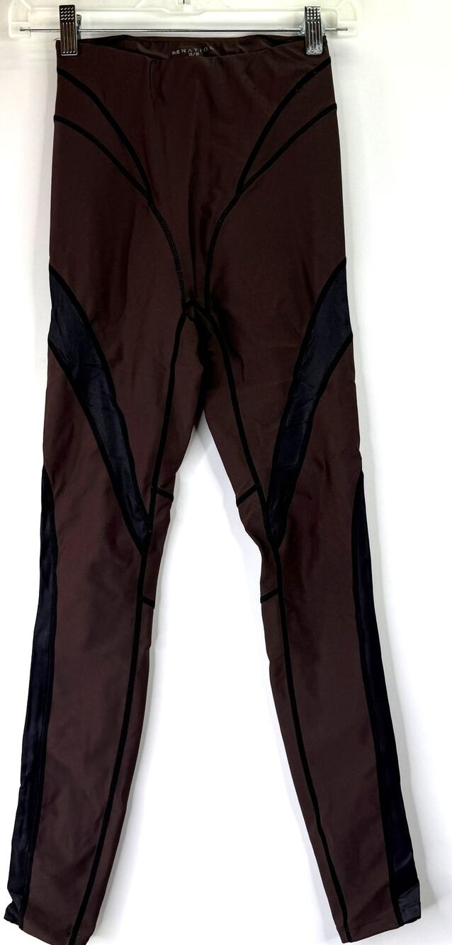 P.E. Nation Brown Coffee Bean Mastery Leggings Size XS